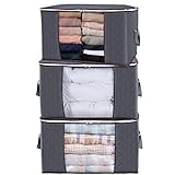May26 Underbed Storage with Zippered Storage Bag Clothing Storage Bag with Reinforced Handle Moisture-proof Large-capacity Duvet Storage Bag Gray Large Storage Bag 2PCS 