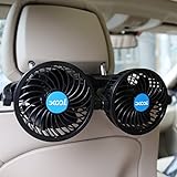 Horoshop 4 12V Car Fan Truck Vehicle Cooling Summer Air Fan Cooler Fan with Suction Cup 