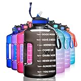 2.2Litre BPA Free Huge ETDW Half Gallon Water Bottle with Straw and Time Marker 