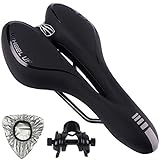 Replacement Bike Saddle Improves Riding Comfort on Your Exercise Bike Green Padded Bicycle Saddle with Soft Cushion Chartsea Most Comfortable Bike Seat for Women and Men 