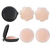 Wildtrest Women Nipple Covers Reusable Nippleless Invisible Adhesive Covers Straps 