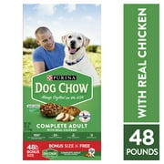 Purina Dog Chow Dry Dog Food, Complete Adult With Real Chicken, 48 lb