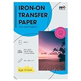 TOD-03-20 TransOurDream Tru-Transfer Paper 20 Sheets A4 Inkjet&Laser Iron on Heat Transfer Paper for Light Fabric Upgraded 3.0 Cricut Transfer Paper for White T-Shirts Printable Heat Transfer Vinyl 