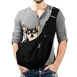 WGS Sling Pet Carrier Hands Free Breathable Cotton Shoulder Carrying Bag for Puppy Small Dogs and Cats 