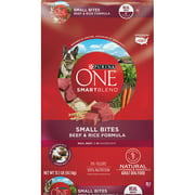 Purina ONE Natural Dry Dog Food, SmartBlend Small Bites Beef & Rice Formula