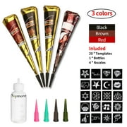 4/6 Colors Waterproof Temporary Tattoo Set for Body Art Skymore Indian Henna Tattoo