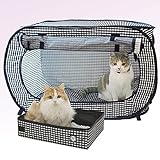 Renewed Yaheetech 4-Tier Rolling Large Metal Wire Pet Cat Kitten Cage Crate Playpen Enclosure Indoor Ourdoor with 3X Ramp Ladders/2x Front Doors/1xHammock 