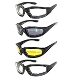 TERAISE Motorcycle Riding Glasses Safety Ski Goggles Adjustable UV Protective Windproof Dustproof Anti Fog Sunglasses for Various outdoor sports Yellow 
