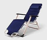 Soohow Adjustable Zero Gravity Chair Outdoor Padded Reclining Patio Chairs with Pillow Folding Lounge Chair with Detachable Sidetable Black and Navy 