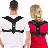 XOKIMI Men Back Brace Posture Corrector Adjustable Support Brace Provides Lumbar Neck Shoulder Pain Relief