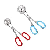Meatball Scoops with Long Handle for Dining Bar Kitchen Spaghetti Cooking Stainless Steel Meatball Making Tool Non-Stick Meatball Spoon Maker Taocci 4 Pcs Meat Baller Spoon 