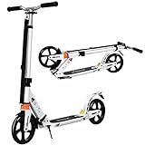 COSTWAY Folding Kick Scooter, Light Weight Aluminum City Scooter with Two Big Wheels