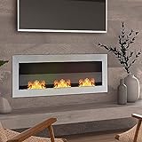 New bio ethanol container firebox burner with wool insert 1.2l 800 mm curved. 