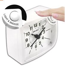 100% Seiko new Bedside Alarm Clock DESPERTADOR QHK023 bell,light,sweep+Free Ship 