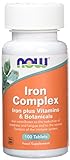 Now Foods Iron Complex Tablets, Pack of 100
