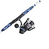 PENN Fishing Battle Spinning Reel and Fishing Rod Combo, black/white/blue, 5000 reel size