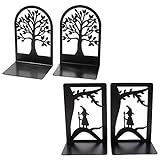 Pencil Style3 JIARI Funny Pencil Pattern Decorative Bookends Metal Heavy Duty Adjustable Bookend Book Holder Stable Book Stand Office Desk Shelf 