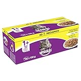 Whiskas 1+ Wet Food for Adult Cats Poultry Selection in Jelly, 40x100g