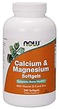 Now Foods Calcium & Magnesium with VIT D and Zinc - 240 Softgels