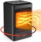 Electric Portable Heater MOTYYA Ceramic Space Heater 400W/800W personal desk Heater Fan with Overheat Protection Thermostat & 2 Heat Settings for Living Room,Bedroom,Office,Home Use 